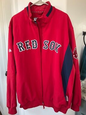 Majestic Red Boston Red Sox Jacket with Navy Accents